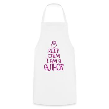 Keep Calm Author Cool Author Gift - Cooking Apron - white - Front - AI Model Male 185 dark (185cm)