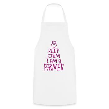 Keep Calm Landwirt cool Geschenk Bauer - Kochschürze - Weiß - Vorne - AI Model Male 185 dark (185cm)
