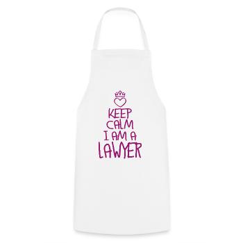 Gardez calme Avocat Cool Avocat Cadeau - Tablier de cuisine - blanc - Devant - AI Model Male 185 dark (185cm)