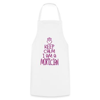 Keep Calm Undertaker - Cooking Apron - white - Front - AI Model Male 185 dark (185cm)