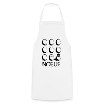 Noeuf poussin N B - Tablier de cuisine - blanc - Devant - AI Model Male 185 dark (185cm)