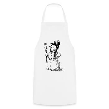 Snowman - Cooking Apron - white - Front - AI Model Male 185 dark (185cm)