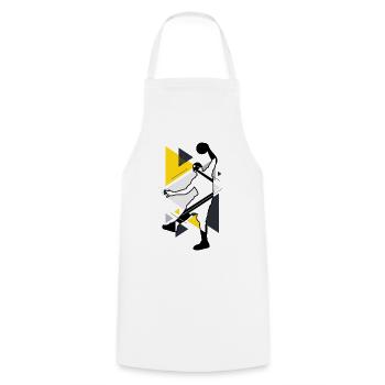 Joueur de basket-ball basketteur basket-ball sport - Tablier de cuisine - blanc - Devant - AI Model Male 185 dark (185cm)