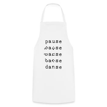 Danse - Tablier de cuisine - blanc - Devant - AI Model Male 185 dark (185cm)