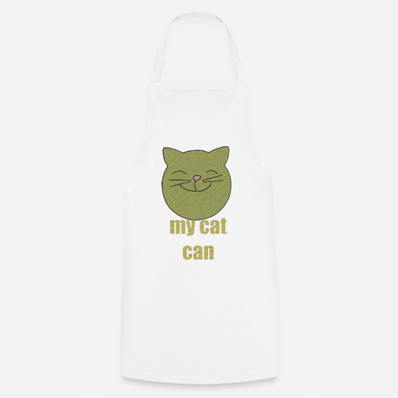 Mon chat peut - Tablier de cuisine - blanc
