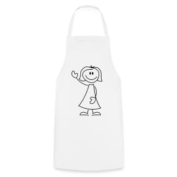 Shirts for women and girls - Cooking Apron - white - Front - AI Model Male 185 dark (185cm)