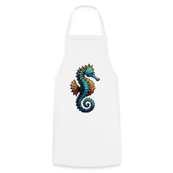 Seahorse - Cooking Apron - white - Front - AI Model Male 185 dark (185cm)