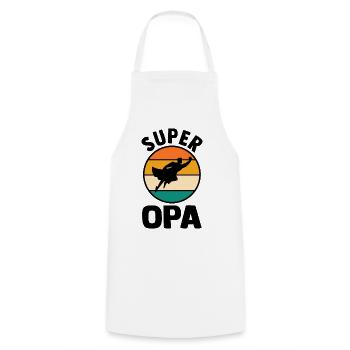 Grandpa Grandpa - Cooking Apron - white - Front - AI Model Male 185 dark (185cm)