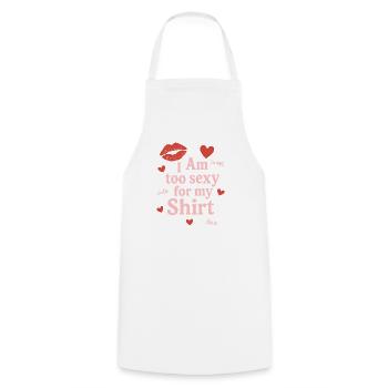 Playful confident emphasis - Cooking Apron - white - Front - AI Model Male 185 dark (185cm)