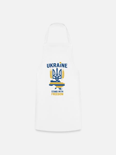 Ukrainisches Freiheitsemblem - Kochschürze - Weiß
