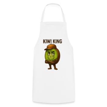 Kiwi King with Hat - Cooking Apron - white - Front - AI Model Male 185 dark (185cm)