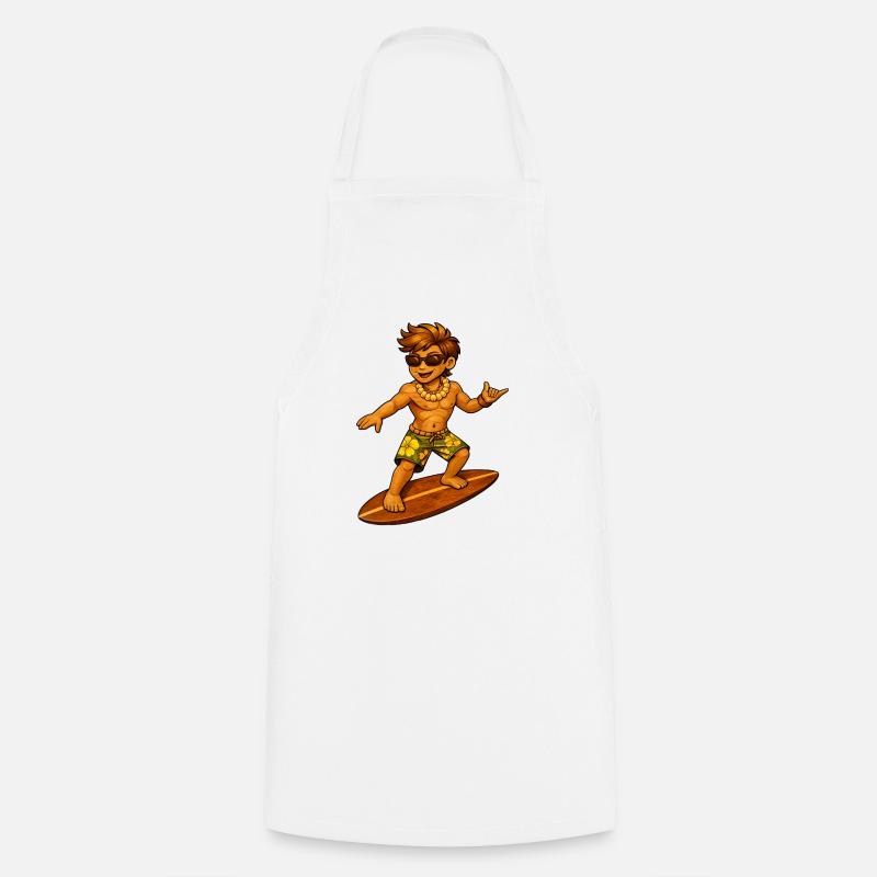 Surfer style hawaïen - Tablier de cuisine - blanc