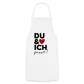 Du & Ich passt - lustiger Valentins Hoodie Shirt - Kochschürze - Weiß - Vorne - AI Model Male 185 dark (185cm)