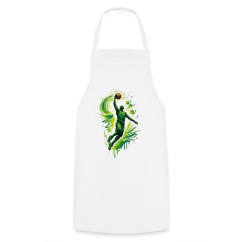 Joueur de basket-ball dans un style graffiti - Tablier de cuisine - blanc - Devant - AI Model Male 185 dark (185cm)