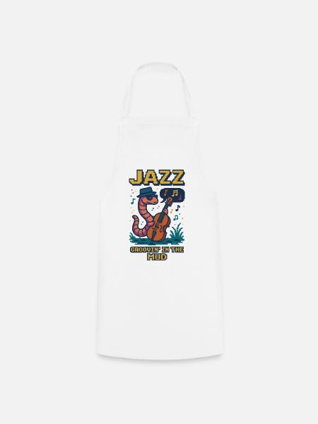 Jazz-Groovin' im Schlamm - Kochschürze - Weiß