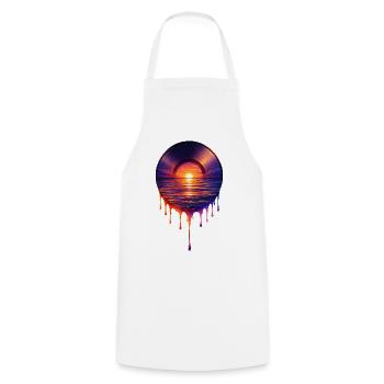 Vinyle qui goutte - Tablier de cuisine - blanc - Devant - AI Model Male 185 dark (185cm)