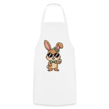 Ostern Cooler Osterhase Sonnenbrille - Kochschürze - Weiß - Vorne - AI Model Male 185 dark (185cm)