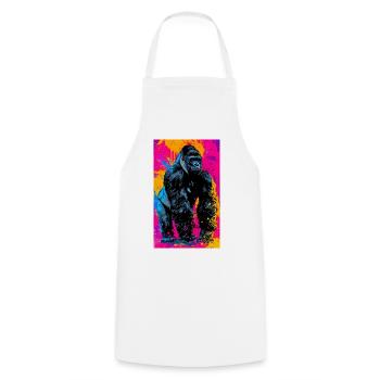 gorilla - Cooking Apron - white - Front - AI Model Male 185 dark (185cm)