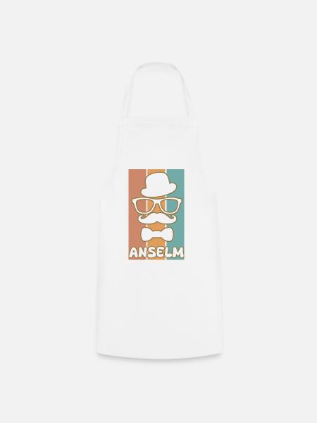 Name Anselm - Kochschürze - Weiß