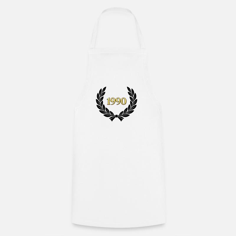 Vintage Laurel - Cooking Apron - white