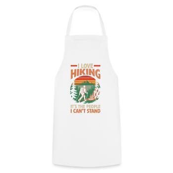 Hiking Mountain Trail Backpacking Outdoors Poaching - Cooking Apron - white - Front - AI Model Male 185 dark (185cm)