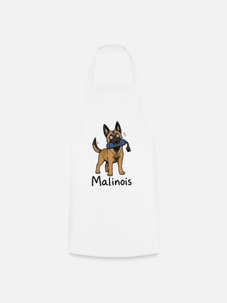 Malinois Hund Welpe - Kochschürze - Weiß