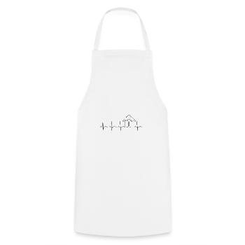 Builder Builder Heartbeat House building construction site - Cooking Apron - white - Front - AI Model Male 185 dark (185cm)