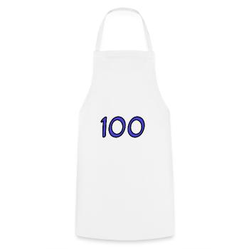 100. 100 ANS. 100e ANNIVERSAIRE. ANNIVERSAIRE 100 - Tablier de cuisine - blanc - Devant - AI Model Male 185 dark (185cm)