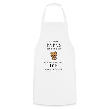 Bester Papa - Kochschürze - Weiß - Vorne - AI Model Male 185 dark (185cm)