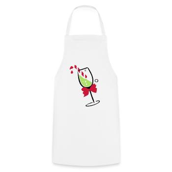 Christmas drink - Cooking Apron - white - Front - AI Model Male 185 dark (185cm)