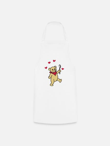 Teddy Baby - Cooking Apron - white