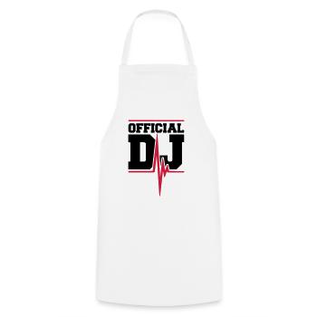 Official DJ Music Pulse - Kochschürze - Weiß - Vorne - AI Model Male 185 dark (185cm)