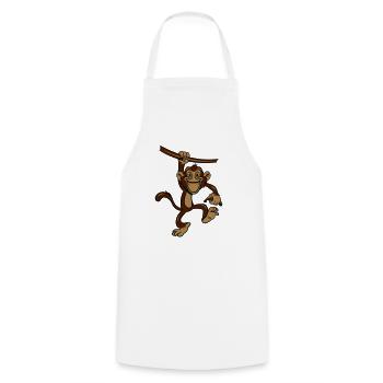 monkey liane banana - Cooking Apron - white - Front - AI Model Male 185 dark (185cm)