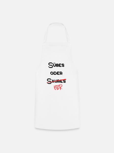 Süßes oder Saures Bier - Kochschürze - Weiß