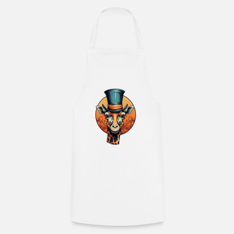 Gentleman Girafe no2 - Cooking Apron - white