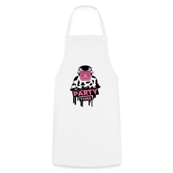 Lustige Party Time Milch Kuh Graffiti Tier Zitat - Kochschürze - Weiß - Vorne - AI Model Male 185 dark (185cm)