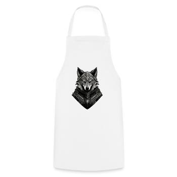 Wolf 5 van Pr3vise - Keukenschort - wit - Voor - AI Model Male 185 dark (185cm)