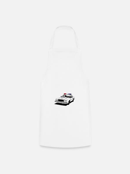 Police Car II - Kochschürze - Weiß