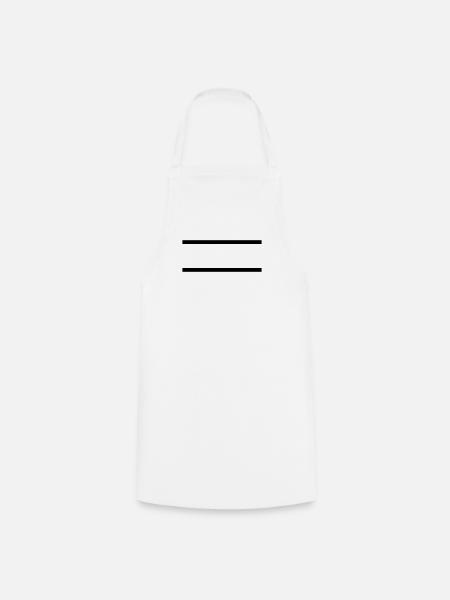 Lignes / / slash / / double ligne / / double / / - Tablier de cuisine - blanc