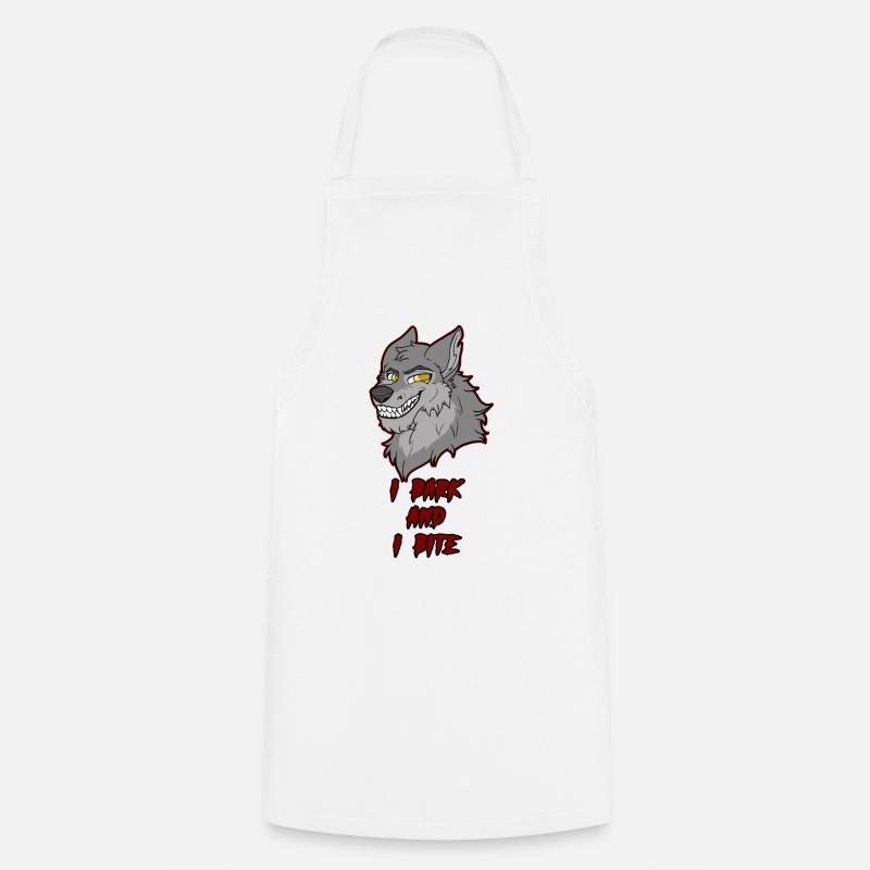l bark and i bite - Cooking Apron - white