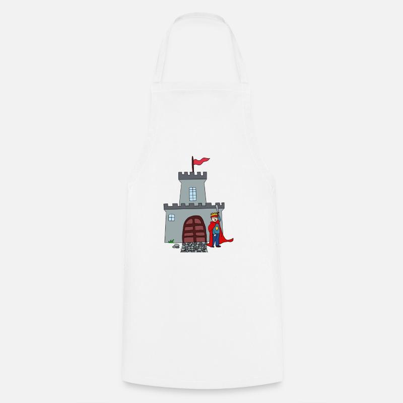 Knight and castle - Cooking Apron - white