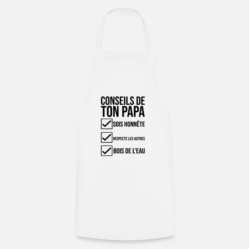 conseils de ton papa - Tablier de cuisine - blanc