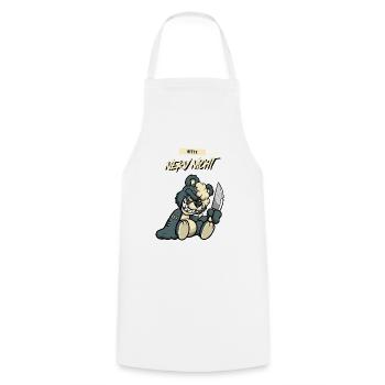 Bitte nerv nicht, Cartoon Zombie Bär 2 - Kochschürze - Weiß - Vorne - AI Model Male 185 dark (185cm)