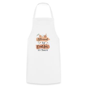 Birthday 20 Gift Quote Funny - Cooking Apron - white - Front - AI Model Male 185 dark (185cm)