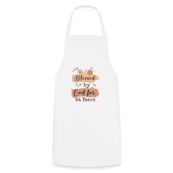 Birthday 84 Gift Quote Funny - Cooking Apron - white - Front - AI Model Male 185 dark (185cm)