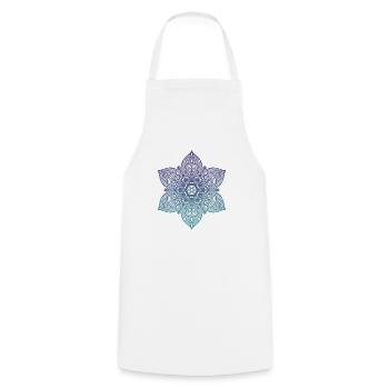 Mandala - Kochschürze - Weiß - Vorne - AI Model Male 185 dark (185cm)