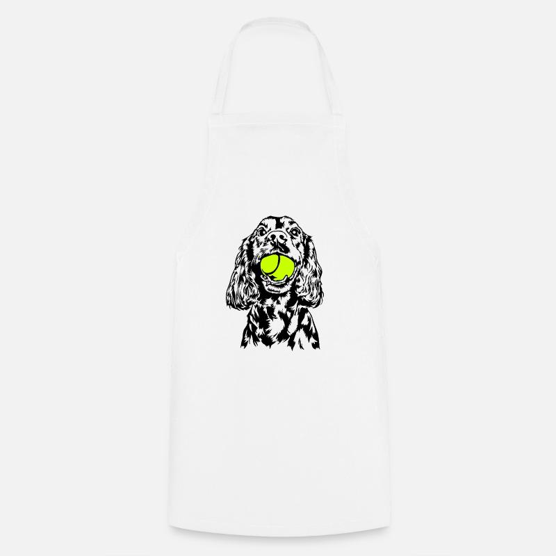 Cocker Spaniel Dog Dog Wilsigns - Cooking Apron - white