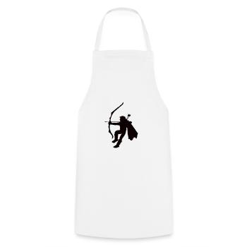 Waldläufer Silhouette, Rollenspieler Silhouette - Kochschürze - Weiß - Vorne - AI Model Male 185 dark (185cm)
