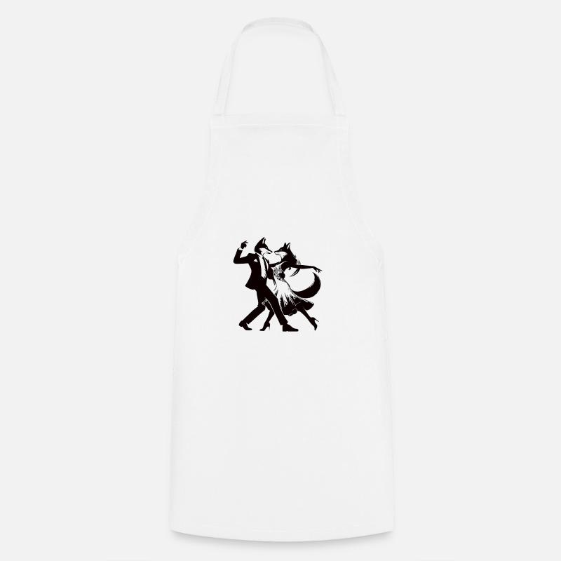 Dancing Tango Renards Design - Tablier de cuisine - blanc
