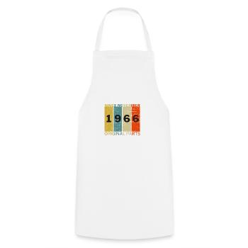Né en novembre 1966 Drôle d’anniversaire Retro Citation - Tablier de cuisine - blanc - Devant - AI Model Male 185 dark (185cm)